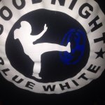 good night blue white